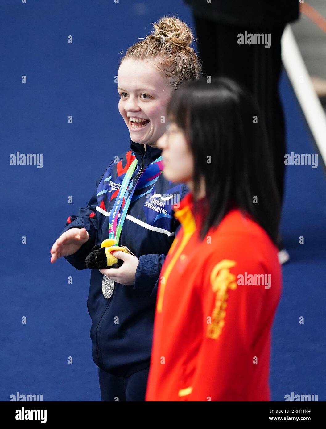 Die britische Maisie SummersNewton feiert den Silbergewinn im