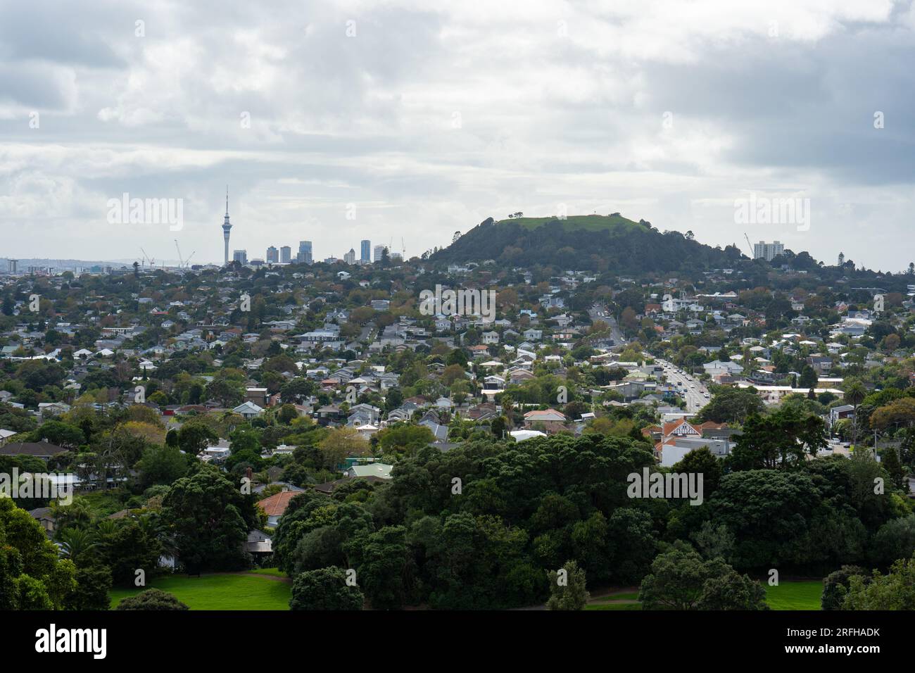 Der zentrale Vorort des Mt. Eden, Auckland Stockfoto