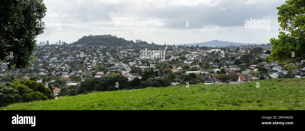 Der zentrale Vorort des Mt. Eden, Auckland Stockfoto