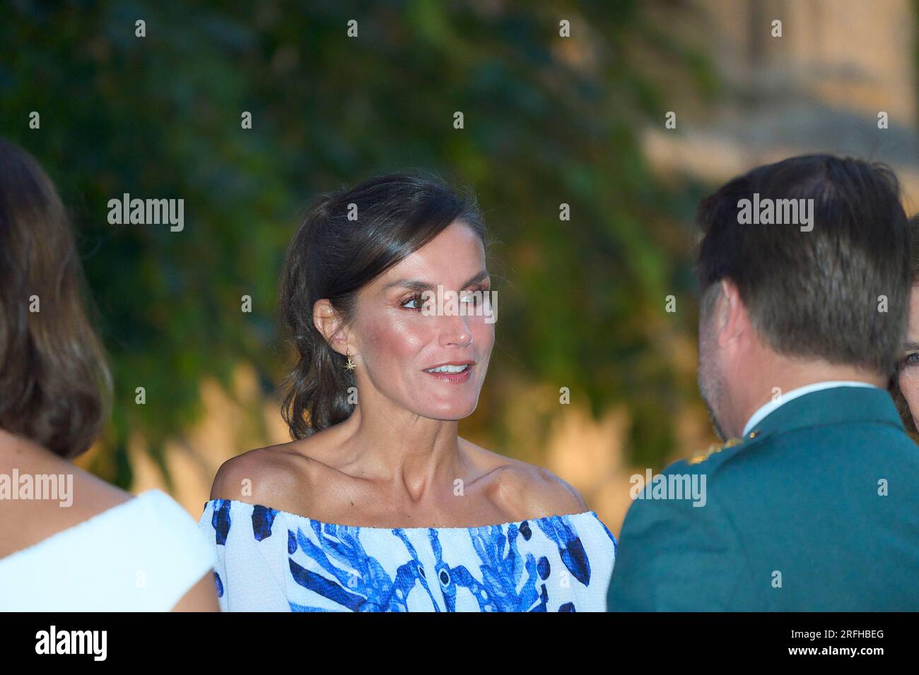 Palma. Spanien. 20230803, Königin Letizia von Spanien nimmt Am 3. August 2023 im Marivent Palace in Palma, Spanien, An Einem Dinner für Behörden Teil. Kredit: MPG/Alamy Live News Stockfoto