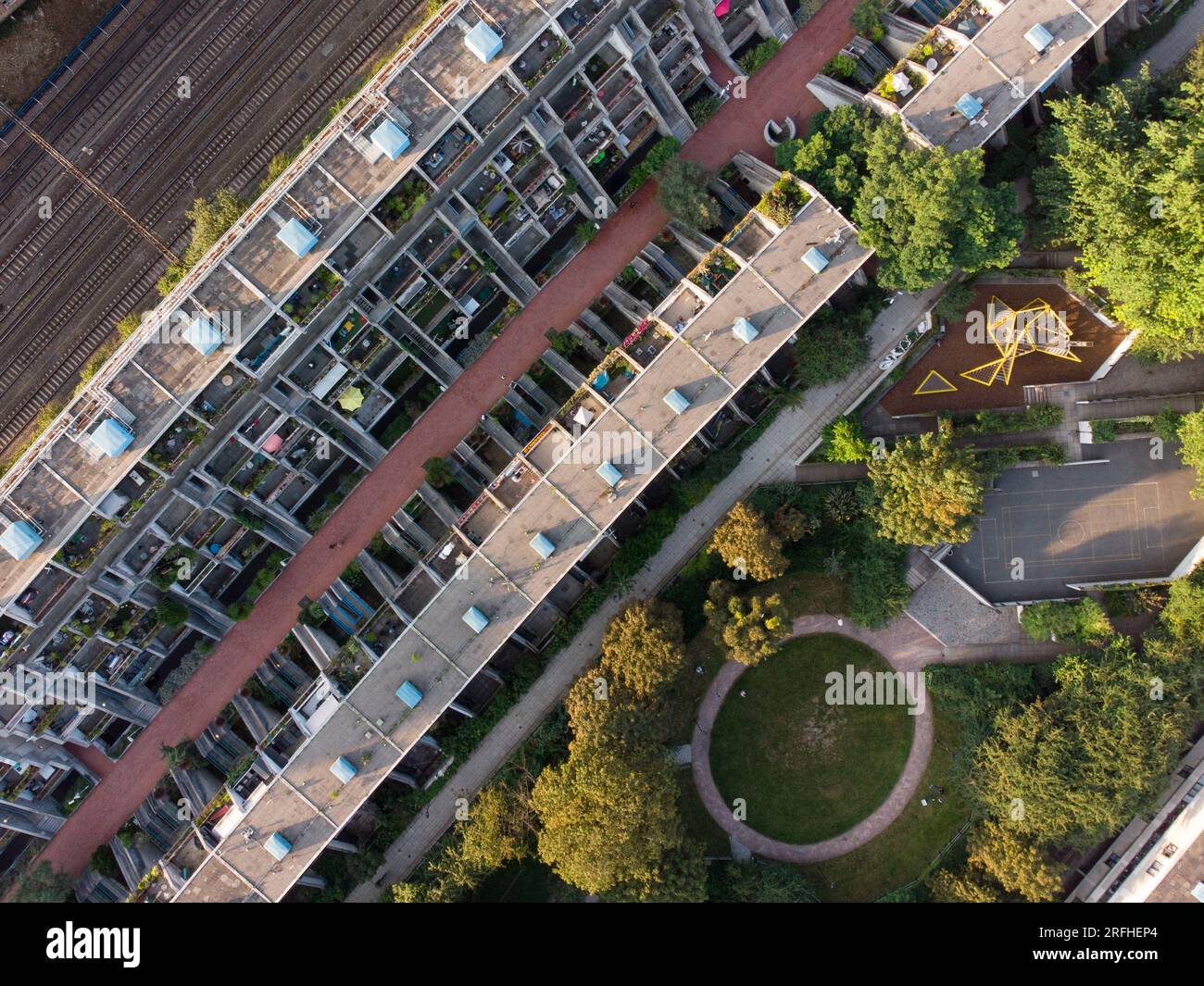 Rowley Way, Alexandra and Ainsworth Estate, North West London, Camden, England, Großbritannien Stockfoto