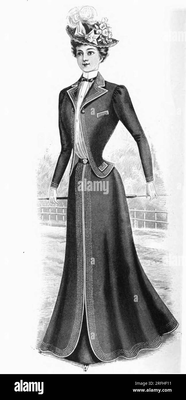 Damen Promenade Outfit - Damenmode, 1899 Stockfoto