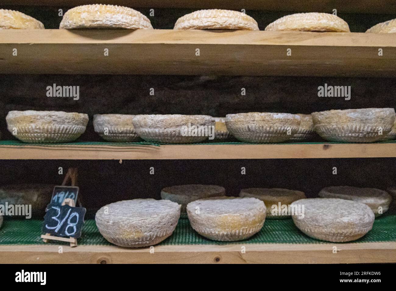 Die Gourmet-Reise Mit Handwerklich Hergestelltem Käse Stockfoto