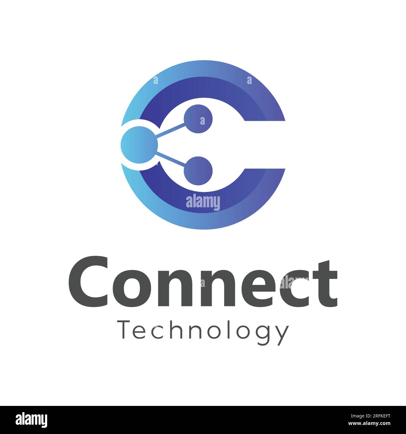 Anfangsbuchstabe C Connect Logo Design C Tech Logo Stock Vektor