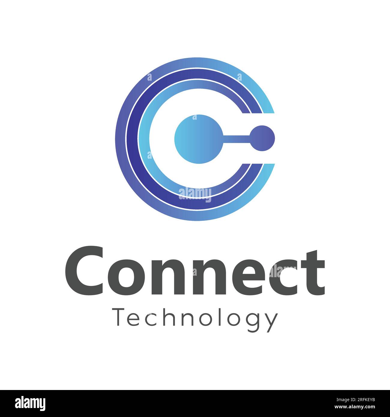 Anfangsbuchstabe C Connect Logo Design C Tech Logo Stock Vektor