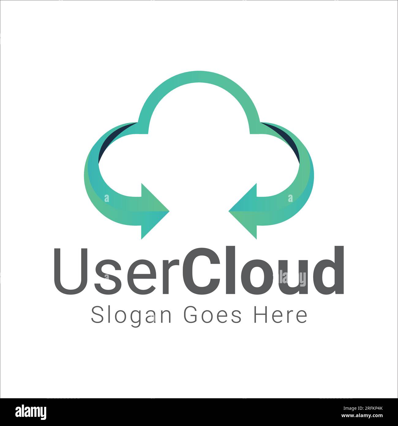 User Cloud Logo Design Cloud Tech Logotyp Stock Vektor