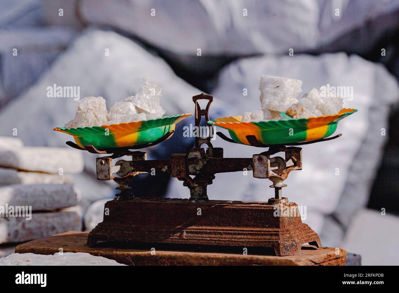 Mali, Mopti. Salz aus der Sahara zu verkaufen Stockfoto