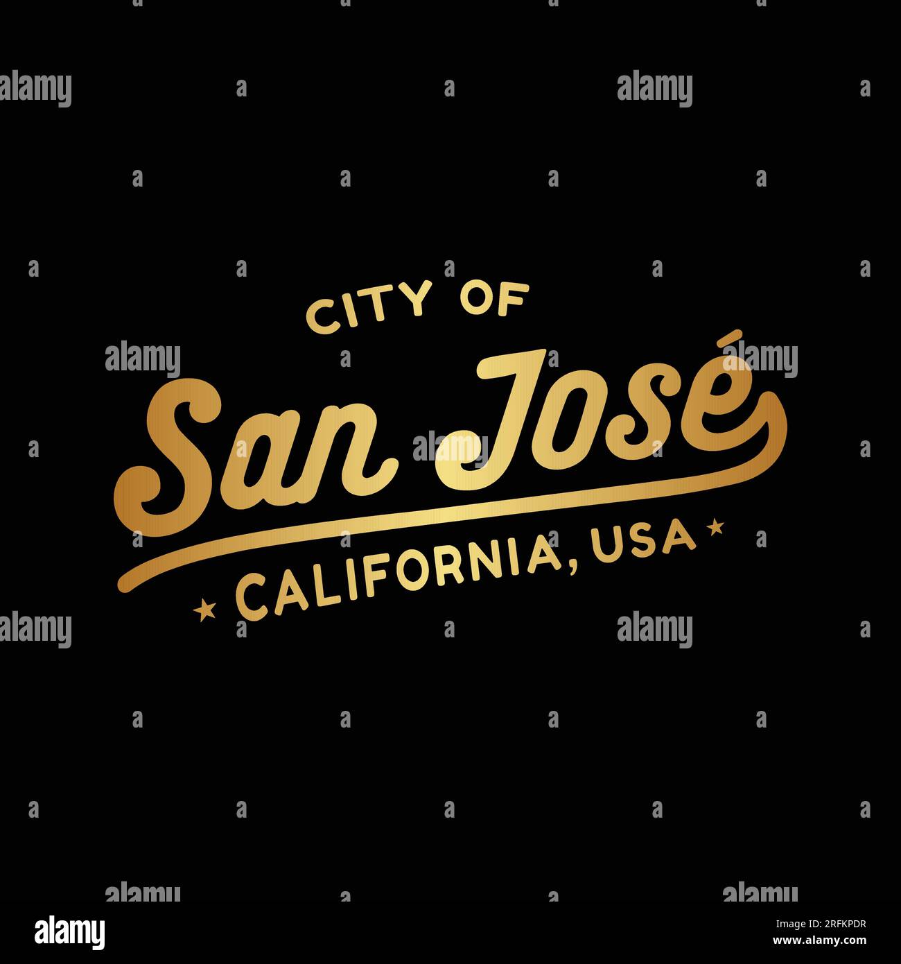 Schriftzug aus San Jose, Kalifornien. San Jose-Typographie-Design. Vektor und Illustration. Stock Vektor