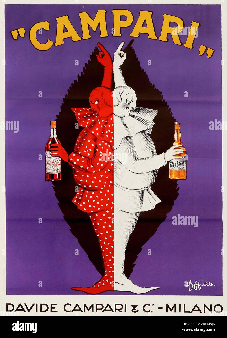 LEONETTO CAPPIELLO 1875-1942 „Campari“ Alkoholwerbeposter Stockfoto