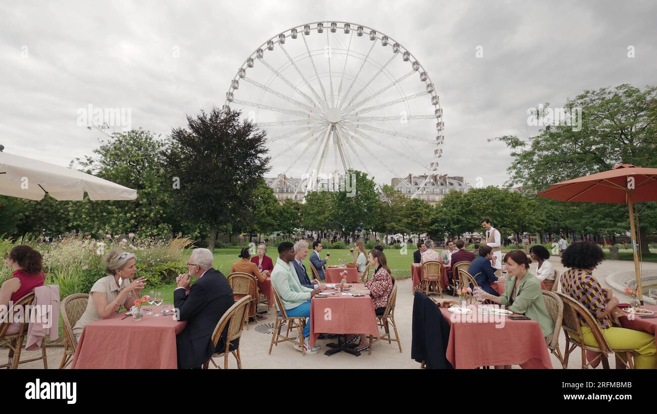 Emily in Paris TV Series (2020 - ) USA erstellt von Darren Star 2022 Staffel 3, Episode 4 : Live aus Paris, IT's Emily Cooper Samuel Arnold, Bruno Gouery, Lily Collins Stockfoto