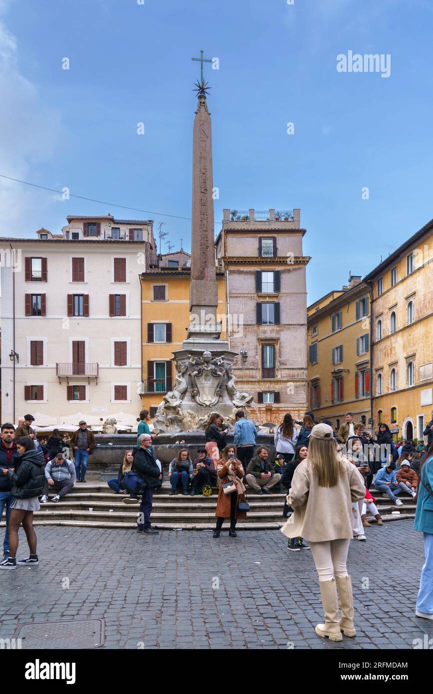 Italien, Rom, Latium, Piazza della Rotonda, Pantheon (Kirche Santa Maria Rotonda) Stockfoto