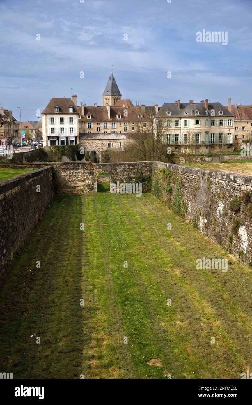 Frankreich, Normandie, Calvados, Bessin, Falaise, rue Georges Clémenceau, Blick auf das castel saint Léonard, Stockfoto