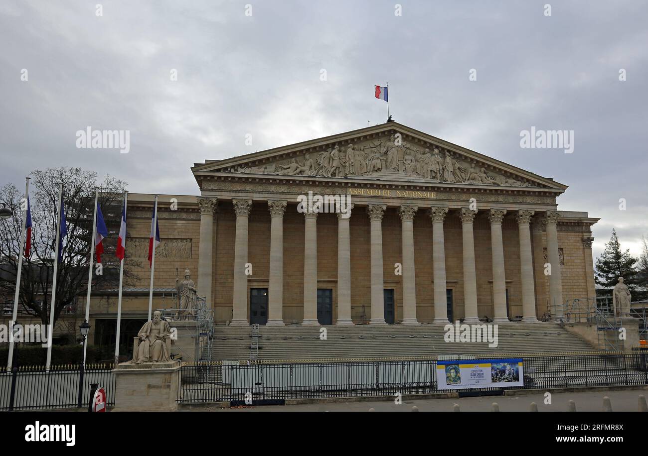 Palais Bourbon - Paris Stockfoto