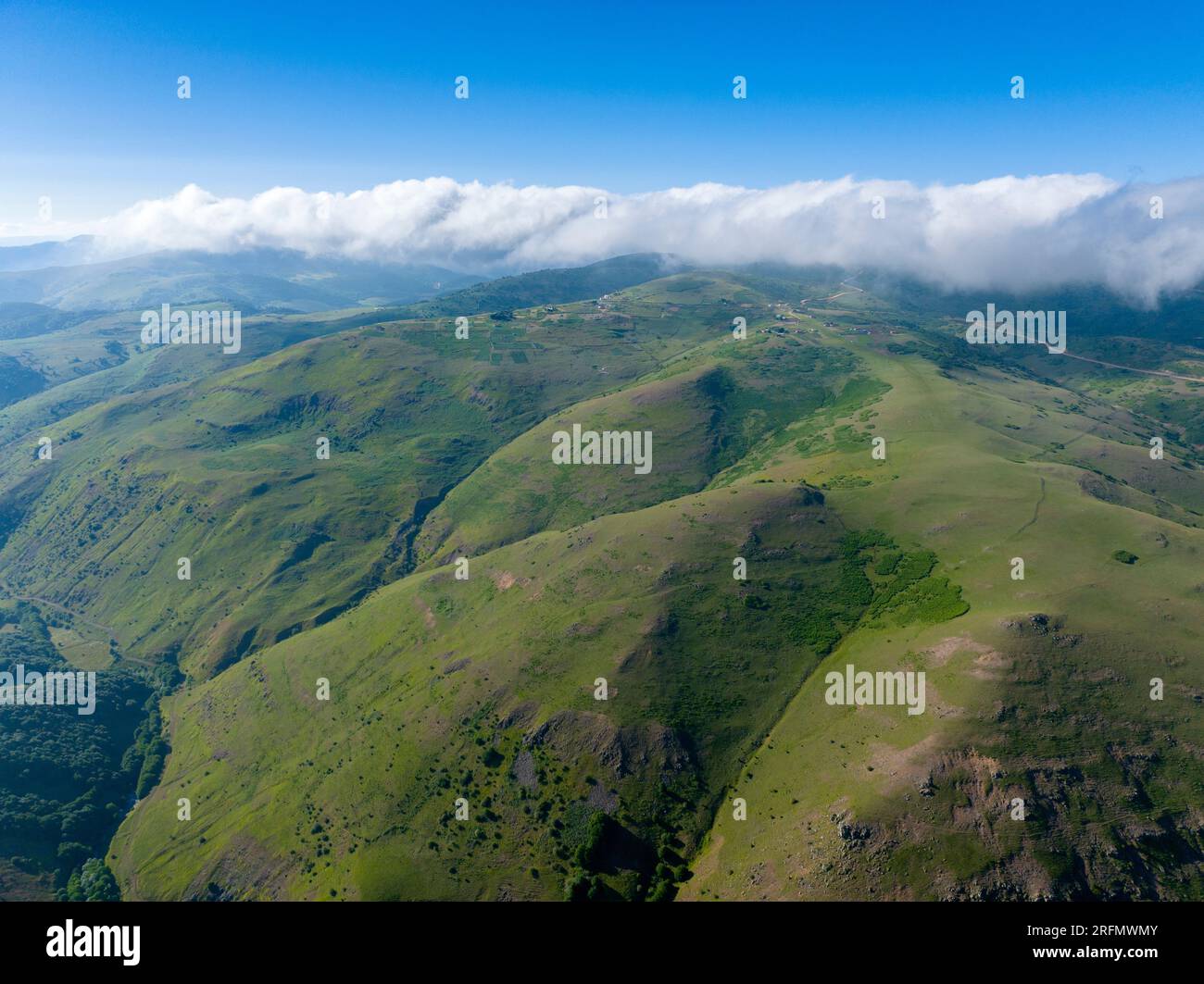 Blick aus der Vogelperspektive auf das Plateau Stockfoto