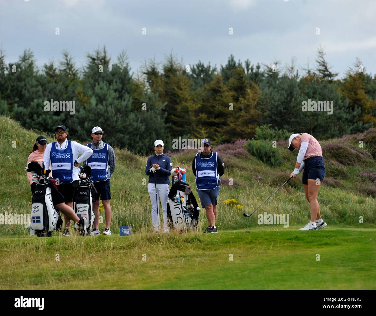 Schottische Frauen Golf offen, Dundonald Links, 04/08/23. 4. August 2023. Irvine, Schottland, Großbritannien. Maja stark am 2., Tag 2. Kredit: CDG/Alamy Live News Stockfoto