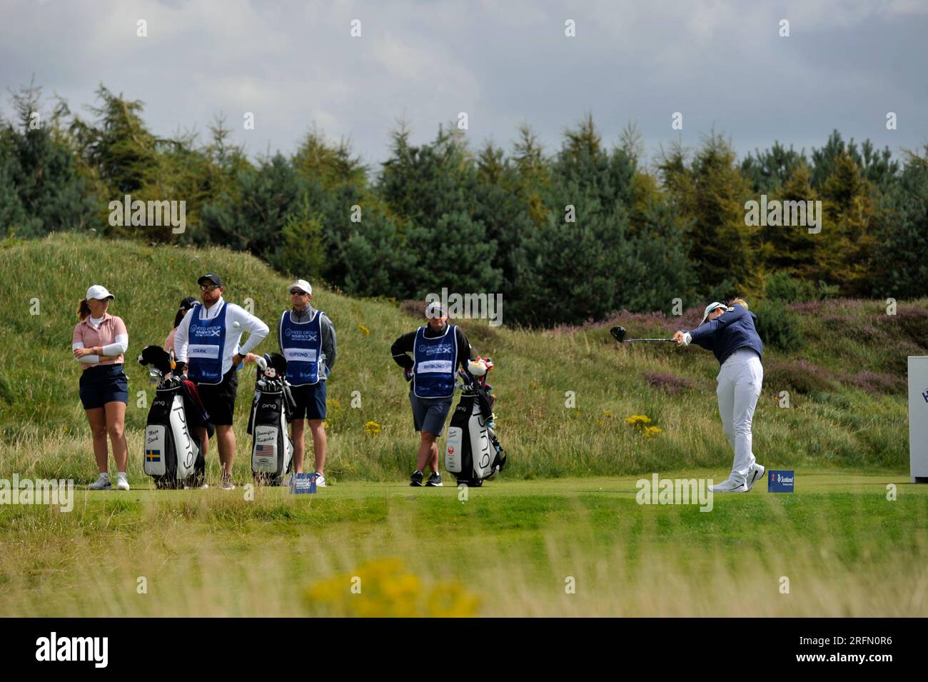 Schottische Frauen Golf offen, Dundonald Links, 04/08/23. 4. August 2023. Irvine, Schottland, Großbritannien. Hinako Shibuno am 2. Tag 2. Kredit: CDG/Alamy Live News Stockfoto