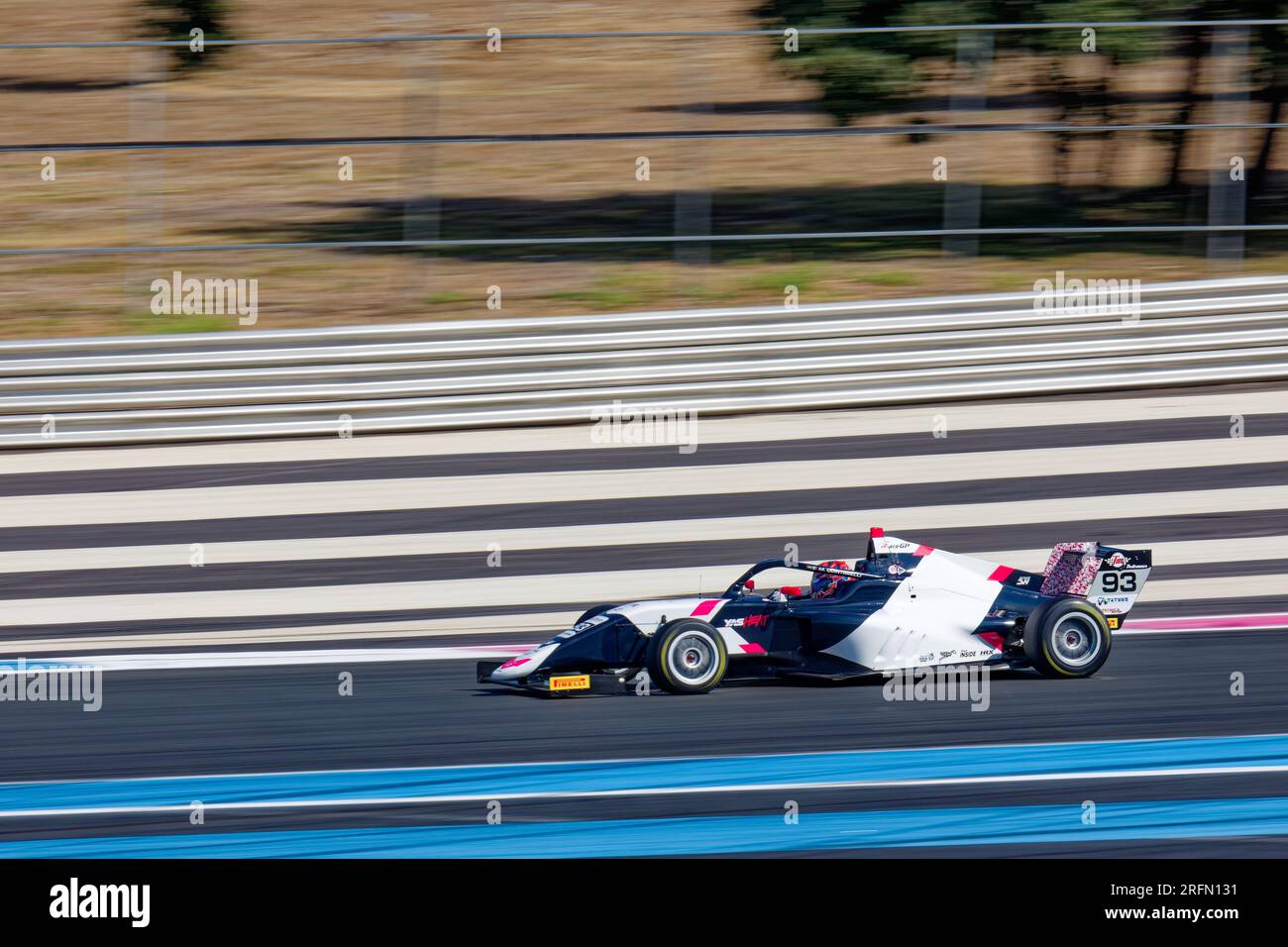 Italienische F4-Meisterschaft im Circuit Paul Ricard, Castellet, FRANKREICH, 22/07/2023 Florent 'MrCrash' B.. Stockfoto