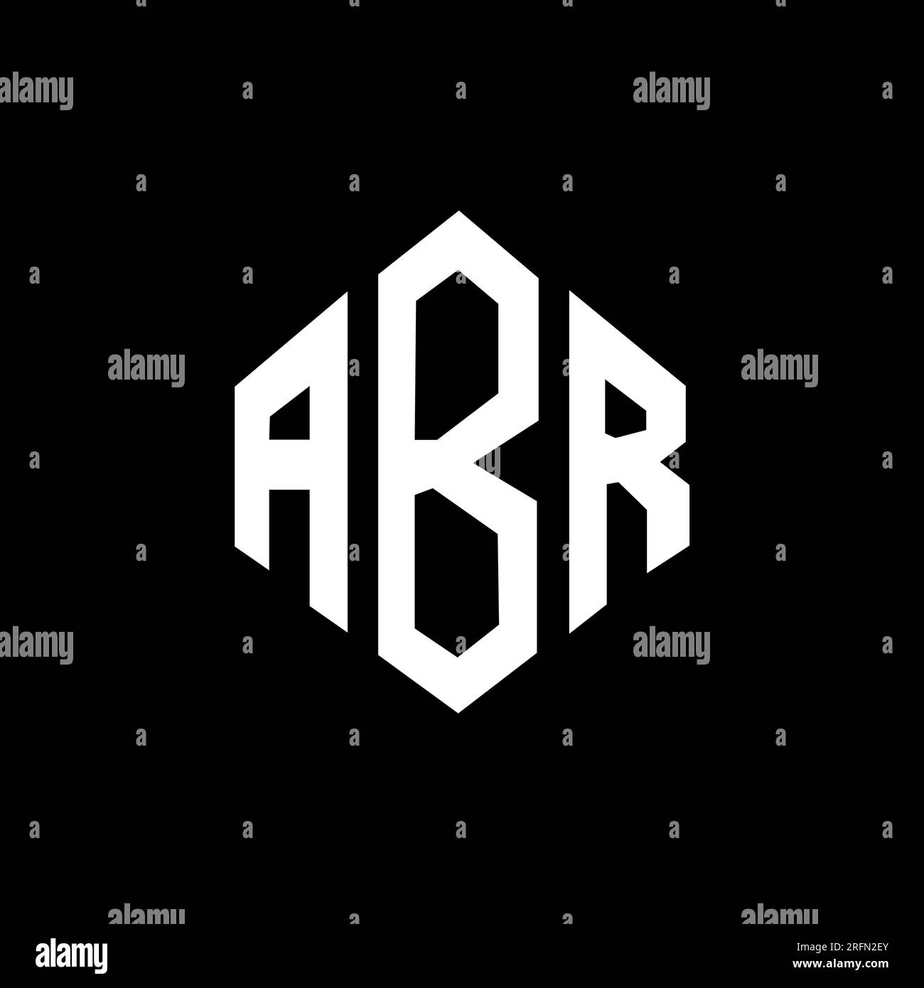 Logo mit AEHP-Buchstaben und Polygonform. ABR-Polygon- und würfelförmiges Logo. Sechseckige ABR-Vektor-Logo-Vorlage in Weiß und Schwarz. ABR Monogr Stock Vektor