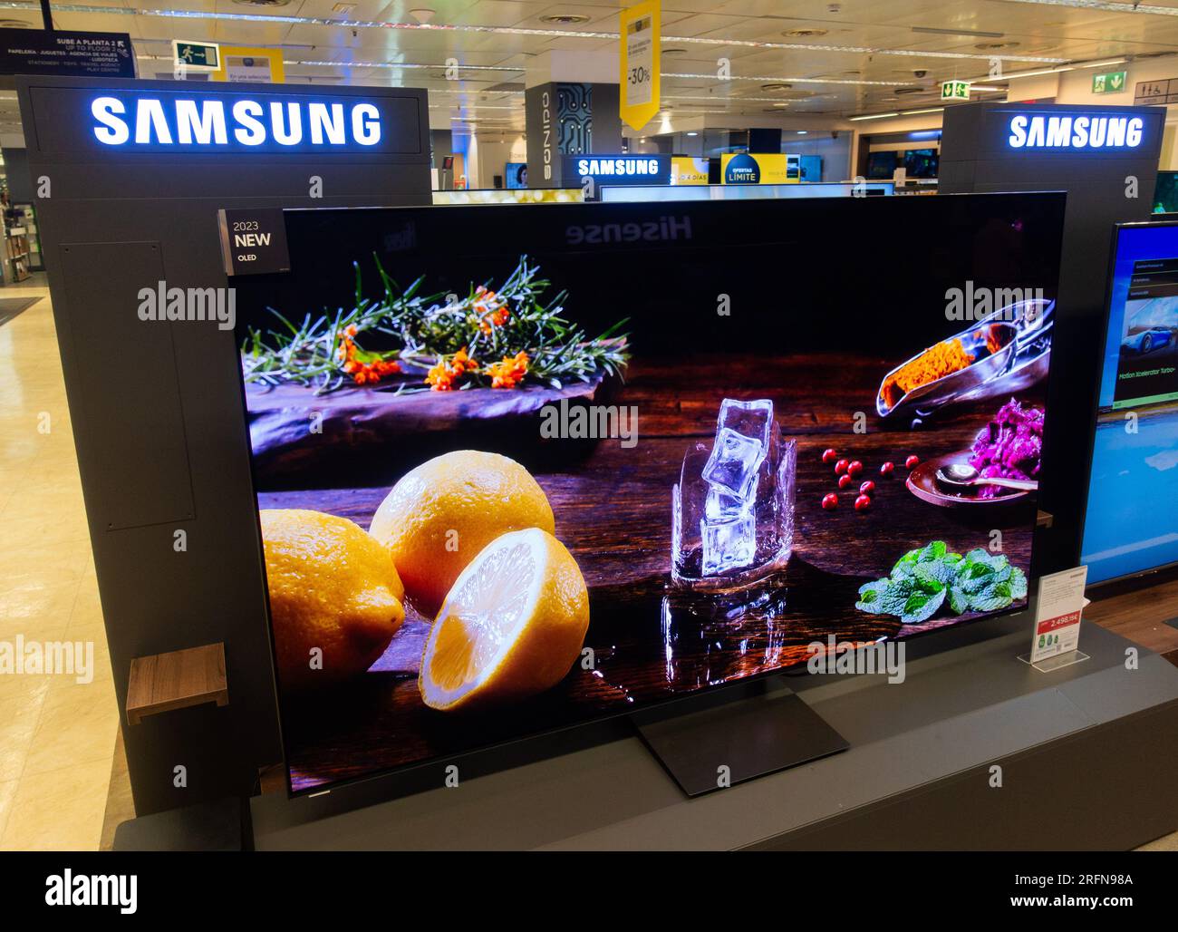 Samsung HD-fernseher Stockfoto