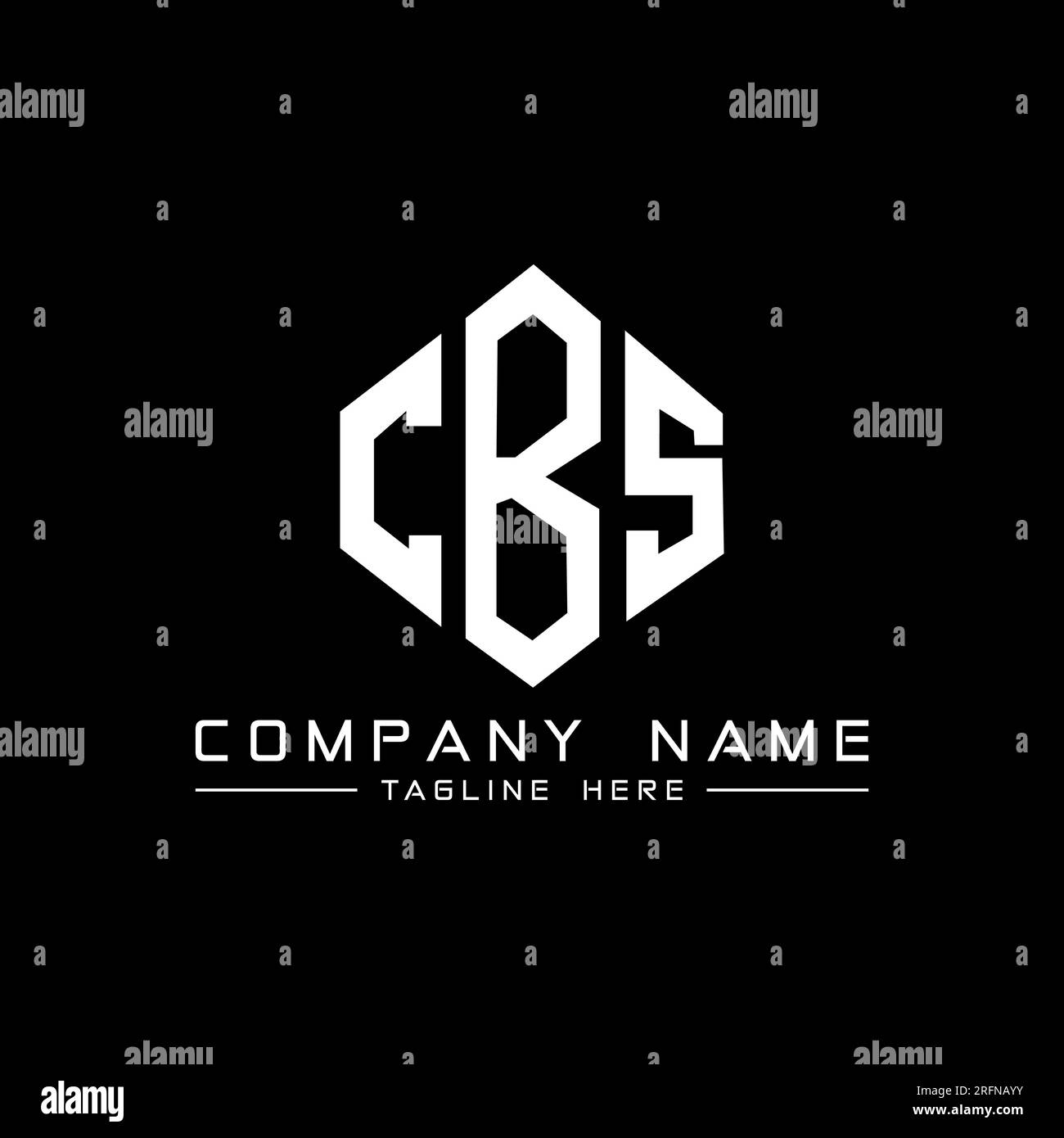CBS-Logo in Polygonform. CBS-Polygon- und würfelförmiges Logo. CBS sechseckige Vektor-Logo-Vorlage in Weiß und Schwarz. CBS monogr Stock Vektor