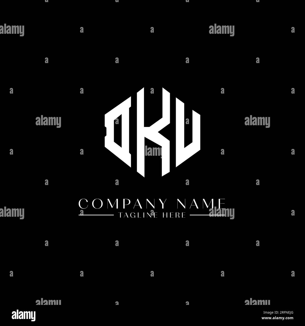 DKU-Logo in Polygonform. DKU-Polygon- und würfelförmiges Logo ...