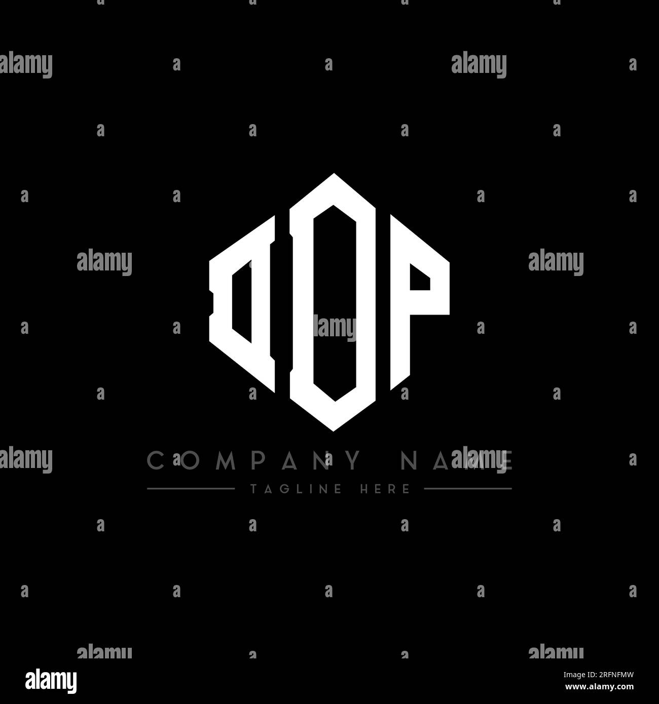 DDP-Logo in Polygonform. DDP-Polygon- und würfelförmiges Logo. DDP sechseckige Vektorvorlage in Weiß und Schwarz. DDP Monogr Stock Vektor