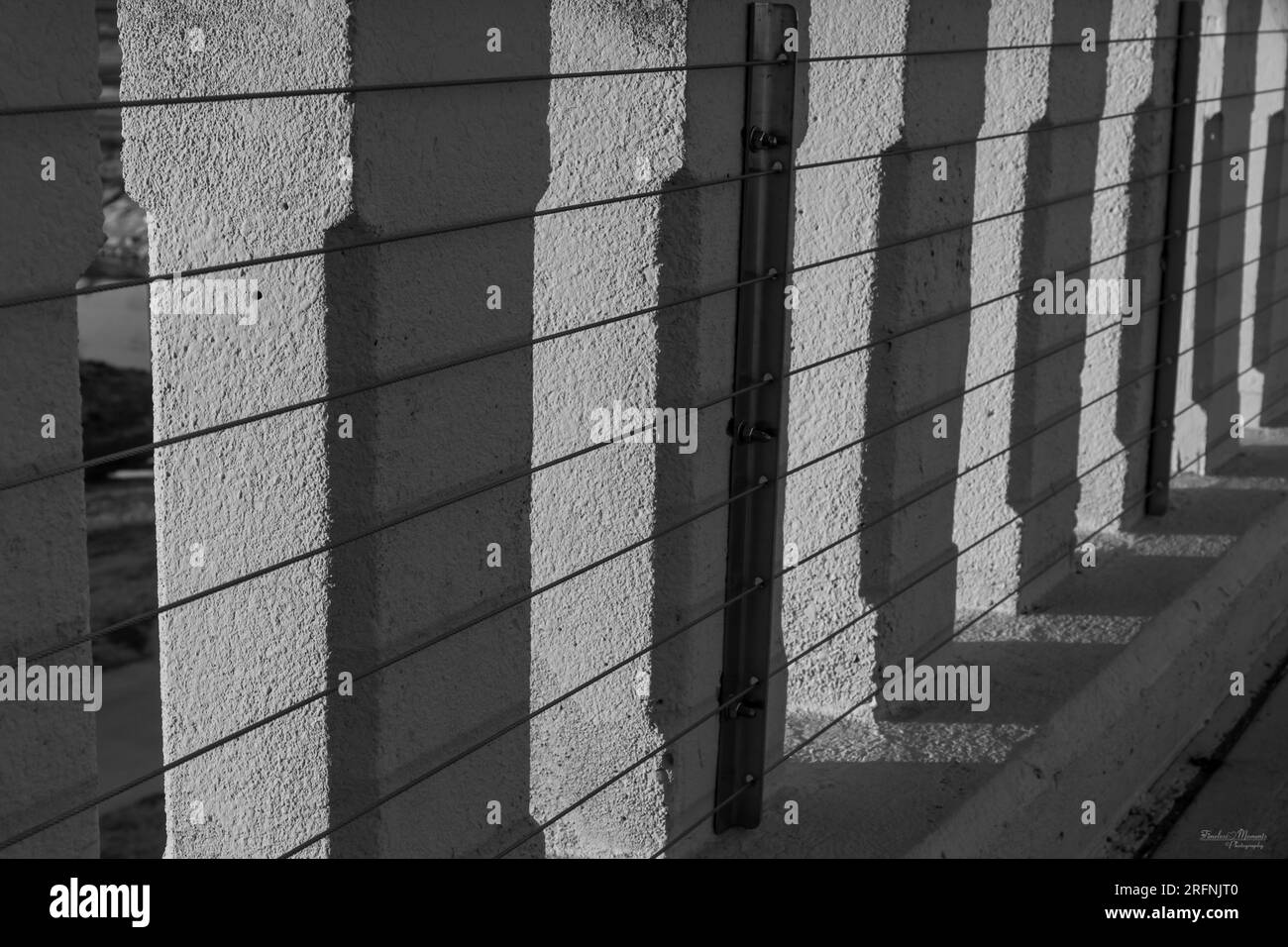 Nahaufnahme der Fußgängerbrücke Ronald Kirk in Dallas, Texas, USA. Stockfoto