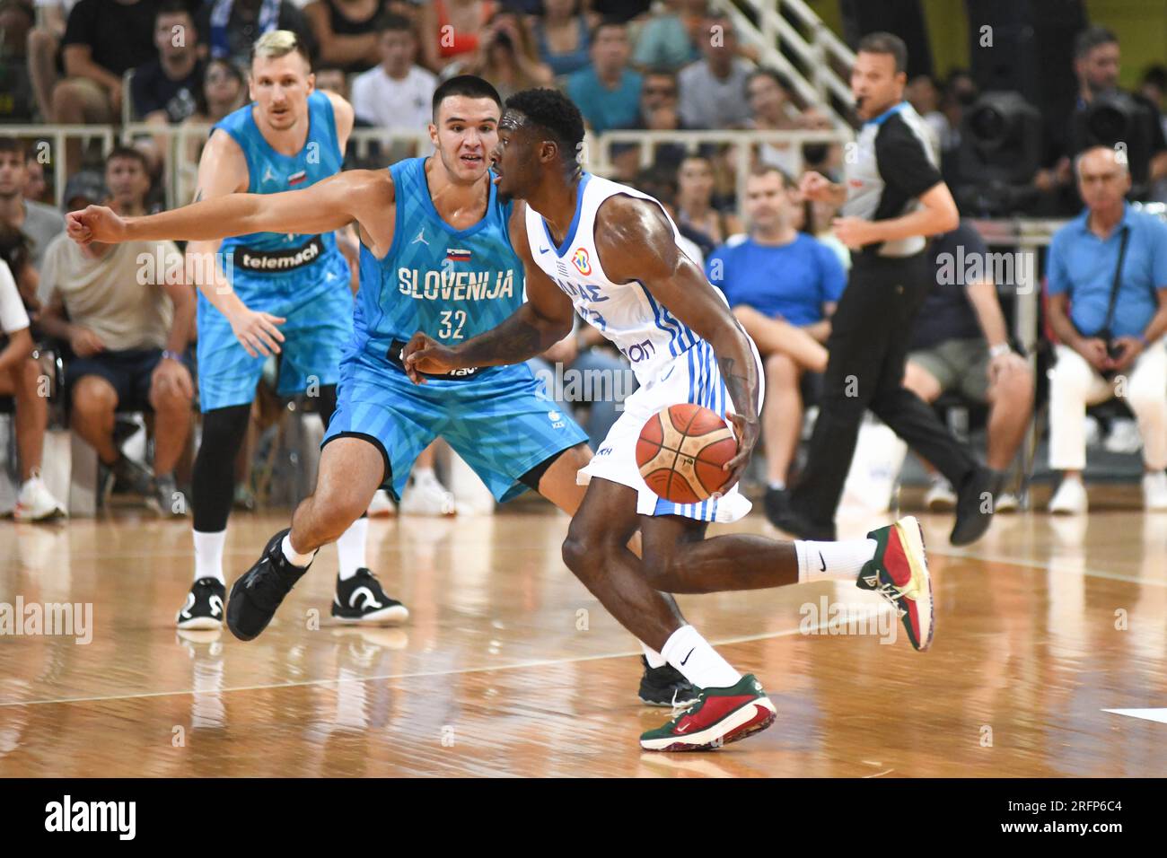 Thanasis Antetokounmpo (griechische Nationalmannschaft) gegen Slowenien Stockfoto