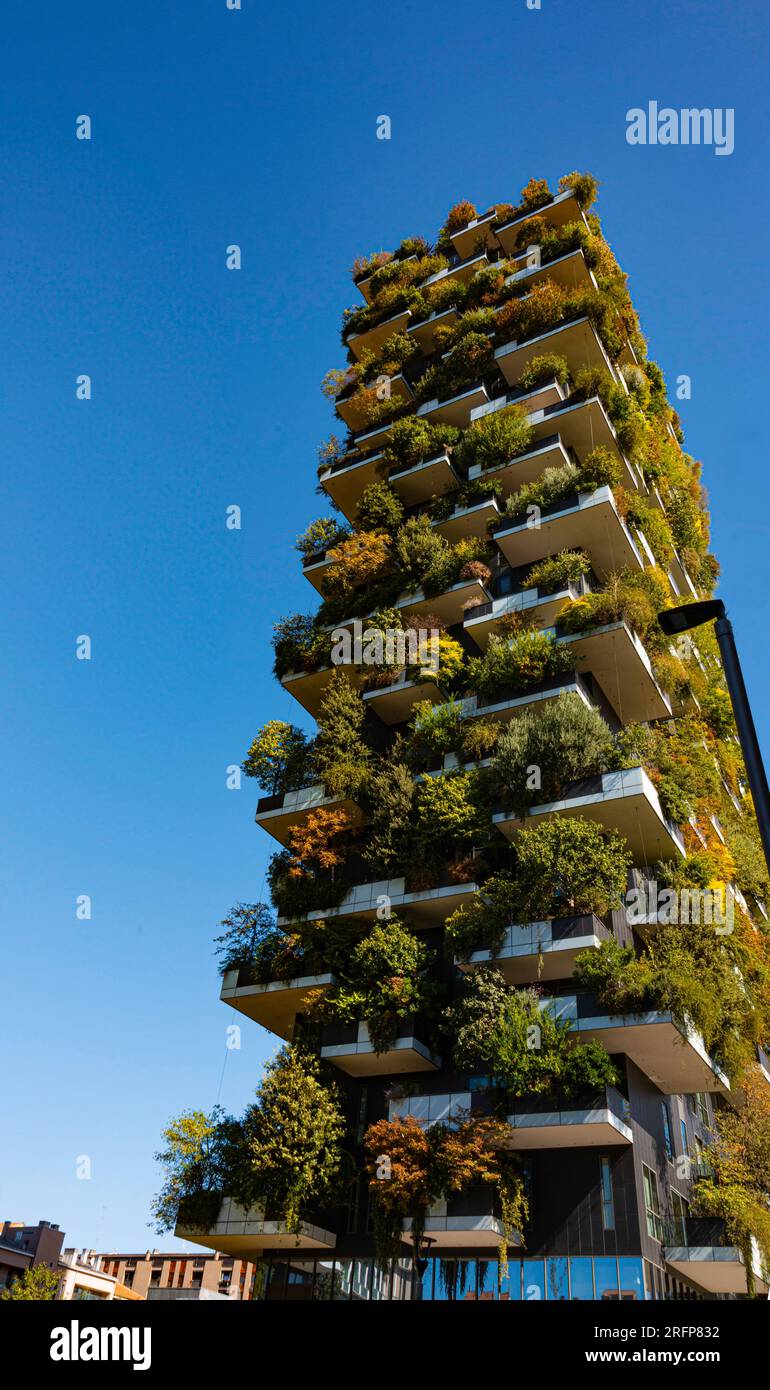 Bosco Verticale Gebäude in Mailand, Italien Stockfoto