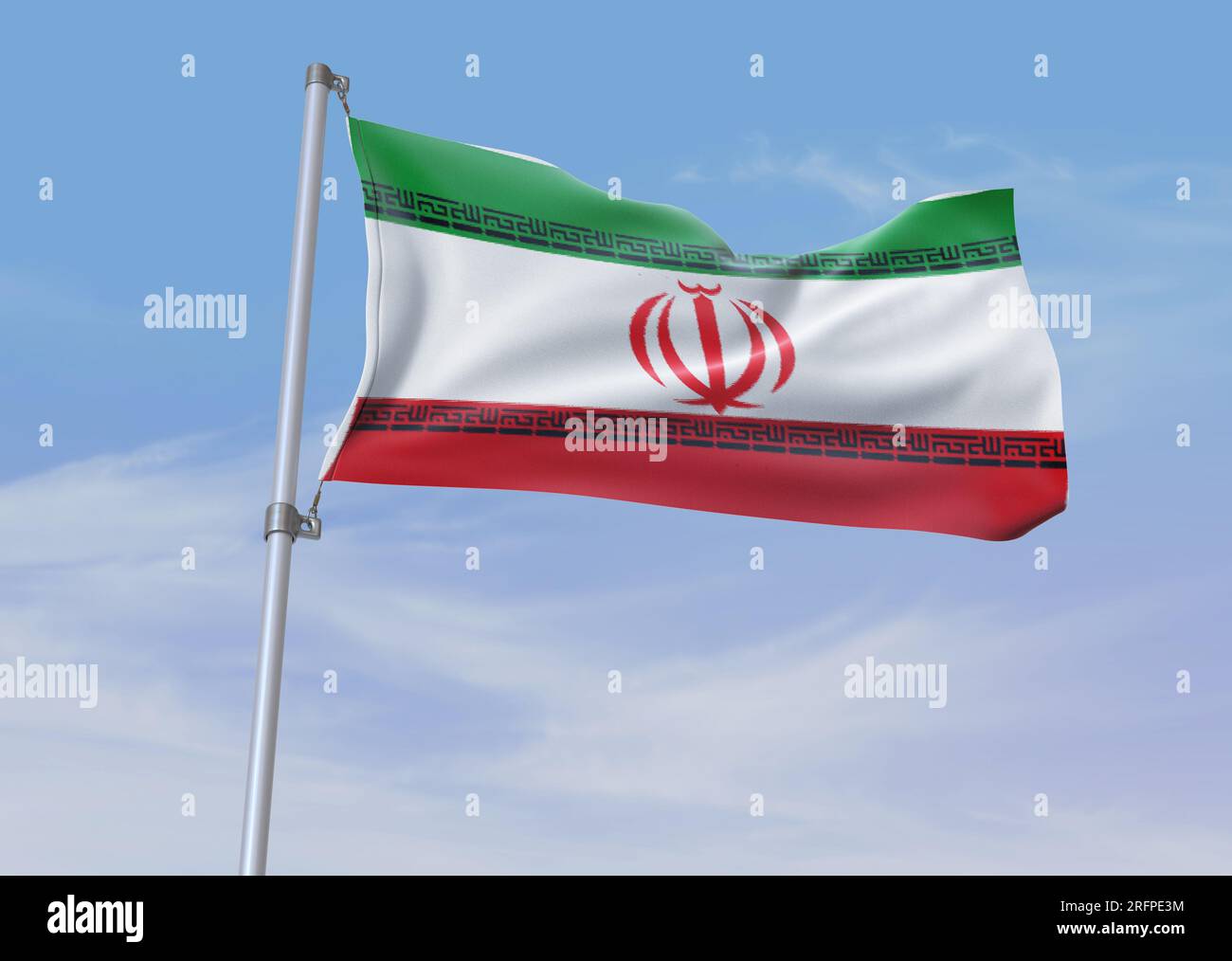 Iran Flag Premium-Qualität jetzt herunterladen Stockfoto