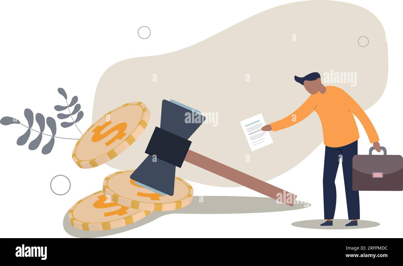 Strafe zur Bezahlung von verbotenen Strafzetteln, Strafzetteln für Gebühren und Spesen, Verkehrskostenkonzept. Flache Vektordarstellung. Stock Vektor