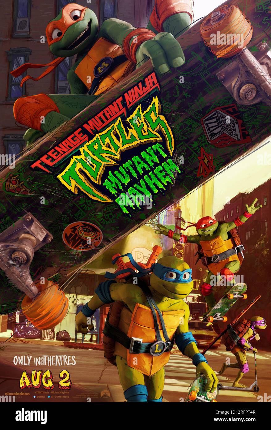 Teenage Mutant Ninja Turtles: Mutant Mayhem Poster Stockfoto
