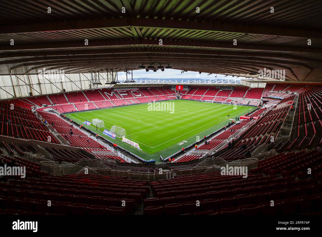 Middlesbrough, Großbritannien. 05. Aug. 2023. Ein allgemeiner Blick auf das Riverside Stadium vor dem Sky Bet Championship-Spiel Middlesbrough vs Millwall im Riverside Stadium, Middlesbrough, Großbritannien, 5. August 2023 (Foto von James Heaton/News Images) in Middlesbrough, Großbritannien, am 8./5. August 2023. (Foto: James Heaton/News Images/Sipa USA) Guthaben: SIPA USA/Alamy Live News Stockfoto