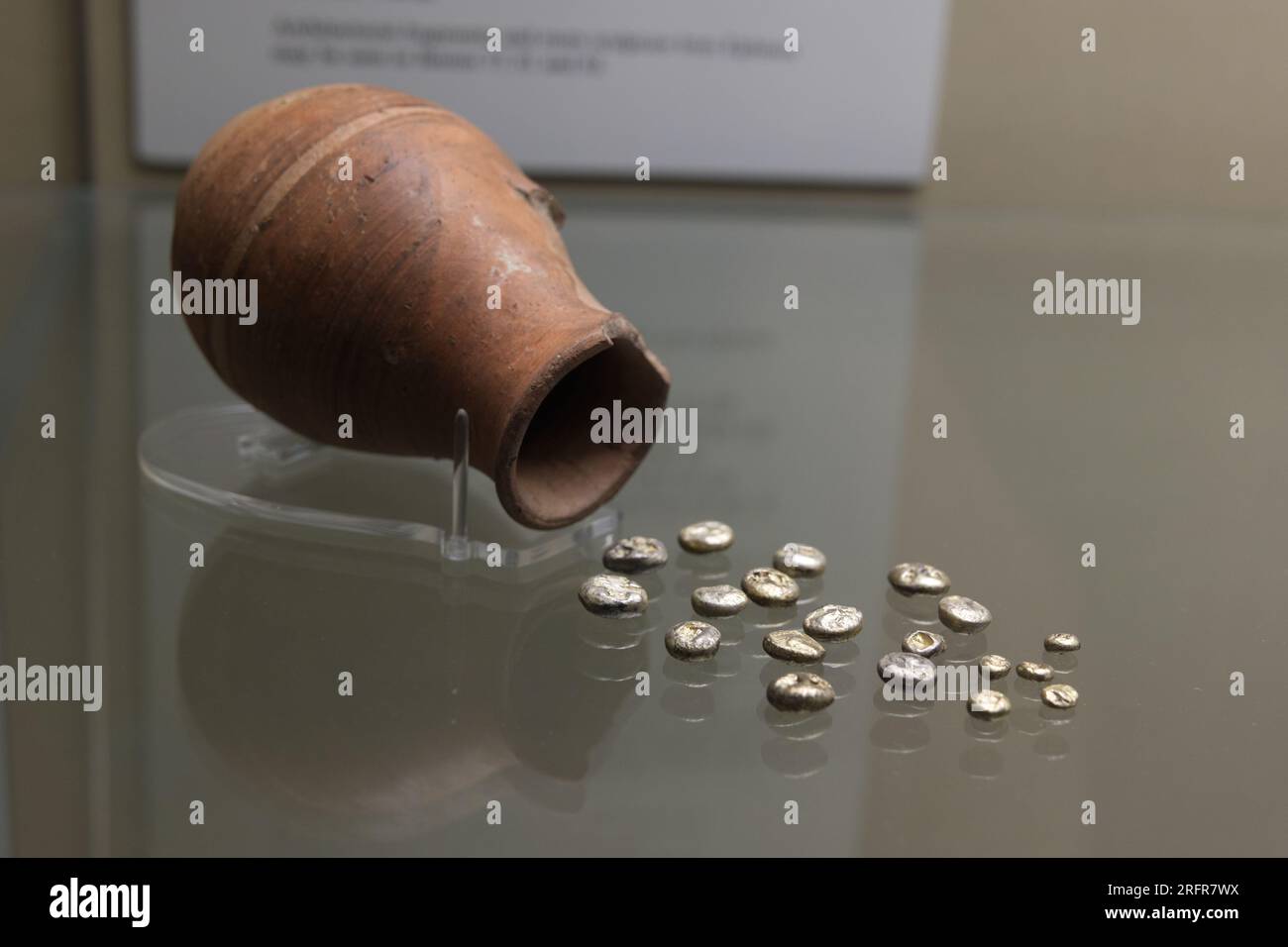 Elektrum-Münzhort - ältester bekannter Münzhort Stockfoto