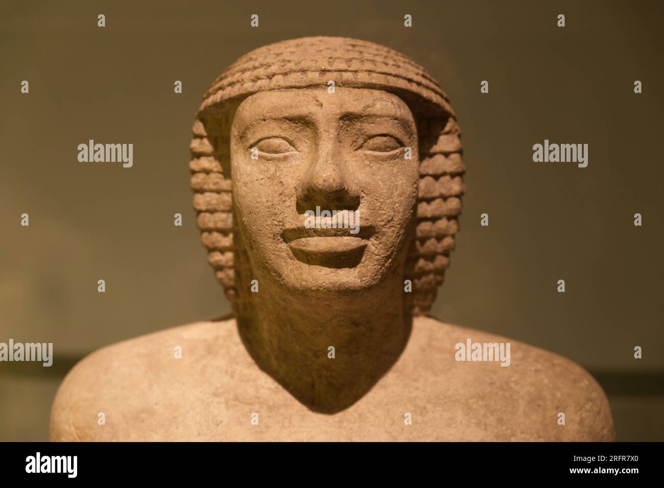 Ägyptische Männerstatue Stockfoto