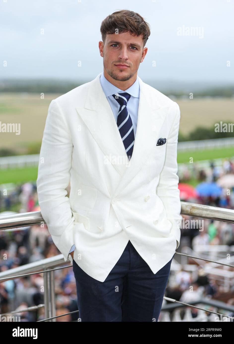 Luca Bish am 5. Tag des Qatar Goodwood Festivals 2023 auf der Rennbahn Goodwood, Chichester. Foto: Samstag, 5. August 2023. Stockfoto