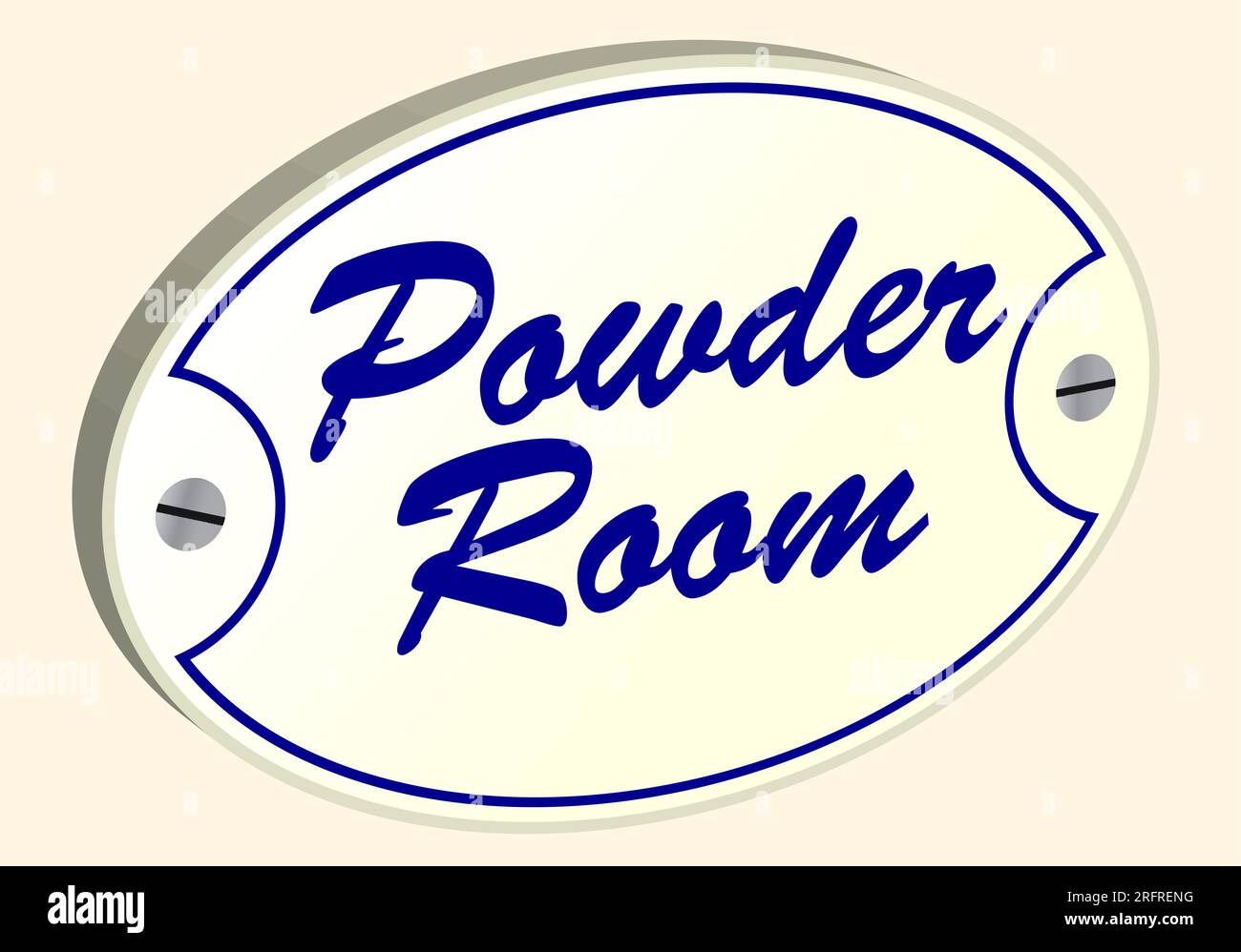 Eine Plakette aus Porzellan auf einem blassrosa Hintergrund im Jahr 3D Stockfoto