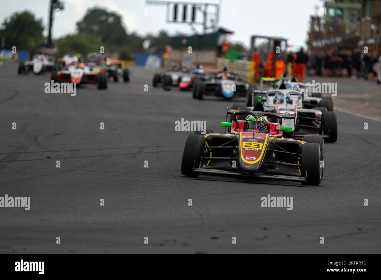 Race Start – British F4 Championship Croft Stockfoto