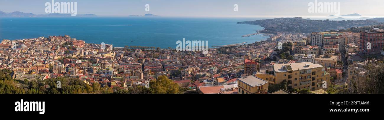 Neapel - das Panorama von Neapel. Stockfoto