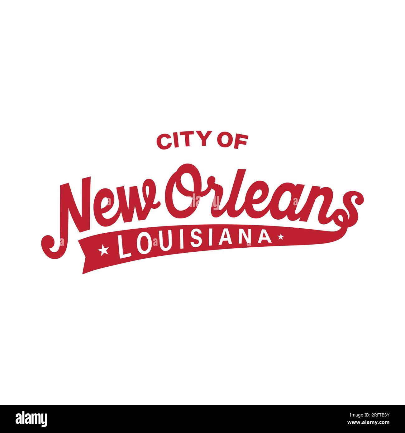 Schriftzug in New Orleans, Louisiana. New Orleans Typografie-Design. Vektor und Illustration. Stock Vektor