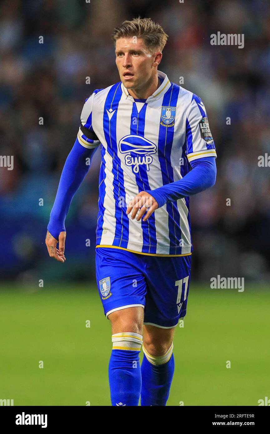 Sheffield, Großbritannien. 04. Aug. 2023. Sheffield Wednesday Mittelfeldspieler Josh Winda (11) beim Sheffield Wednesday FC vs Southampton FC EFL Championship Match im Hillsborough Stadium, Sheffield, Großbritannien, am 4. August 2023 Credit: Every second Media/Alamy Live News Stockfoto