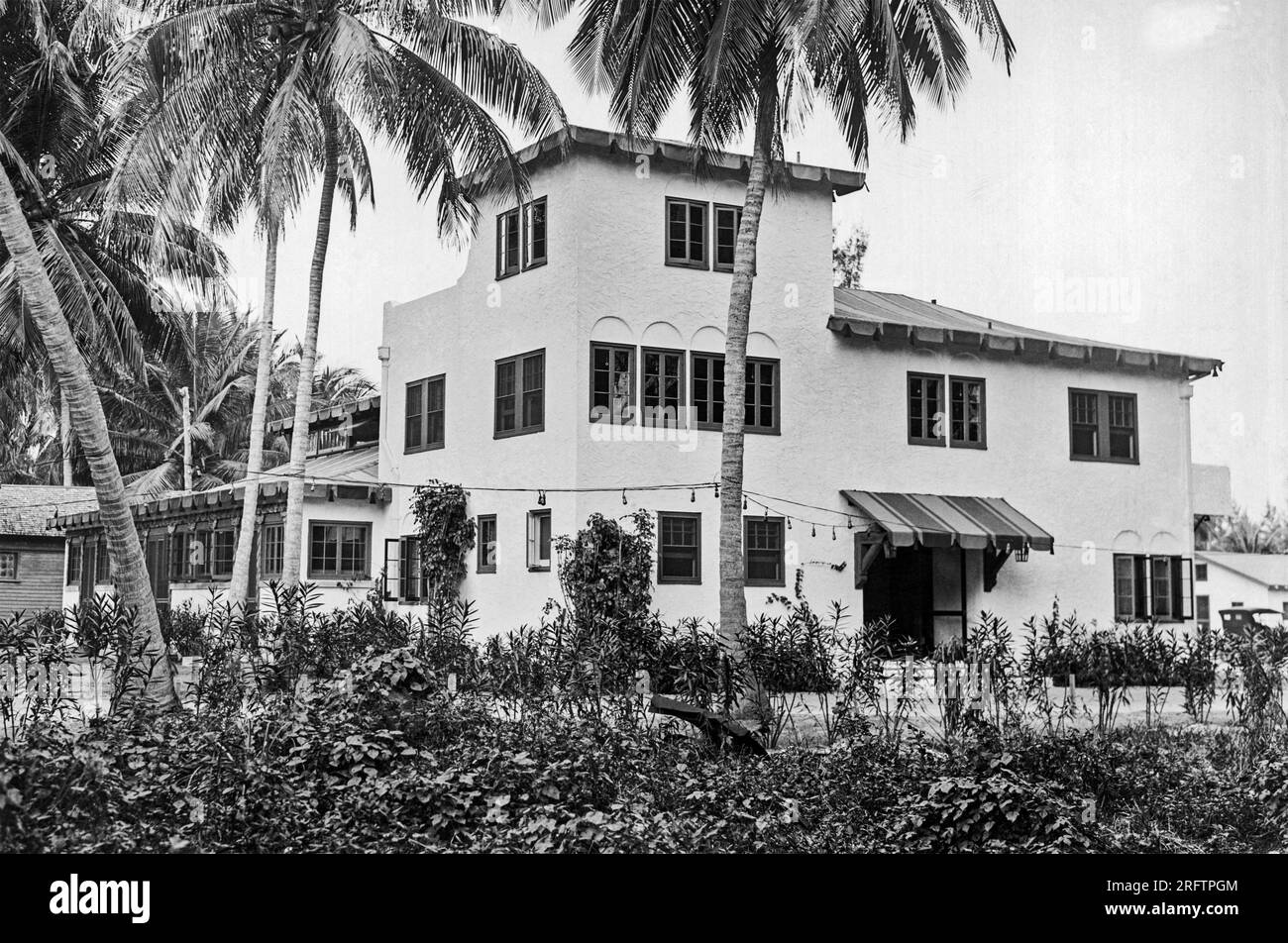 Palm Beach, Florida c 1924 der Country Club in Palm Beach. Stockfoto