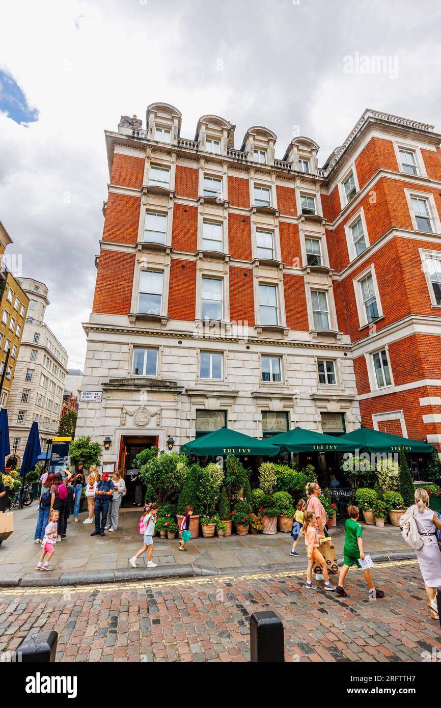 The Ivy Market Grill Restaurant in Henrietta Steet, Covent Garden im Herzen der Theaterwelt im Londoner West End, WC2 Stockfoto