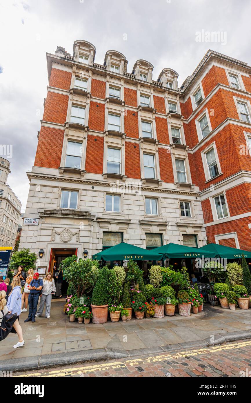 The Ivy Market Grill Restaurant in Henrietta Steet, Covent Garden im Herzen der Theaterwelt im Londoner West End, WC2 Stockfoto