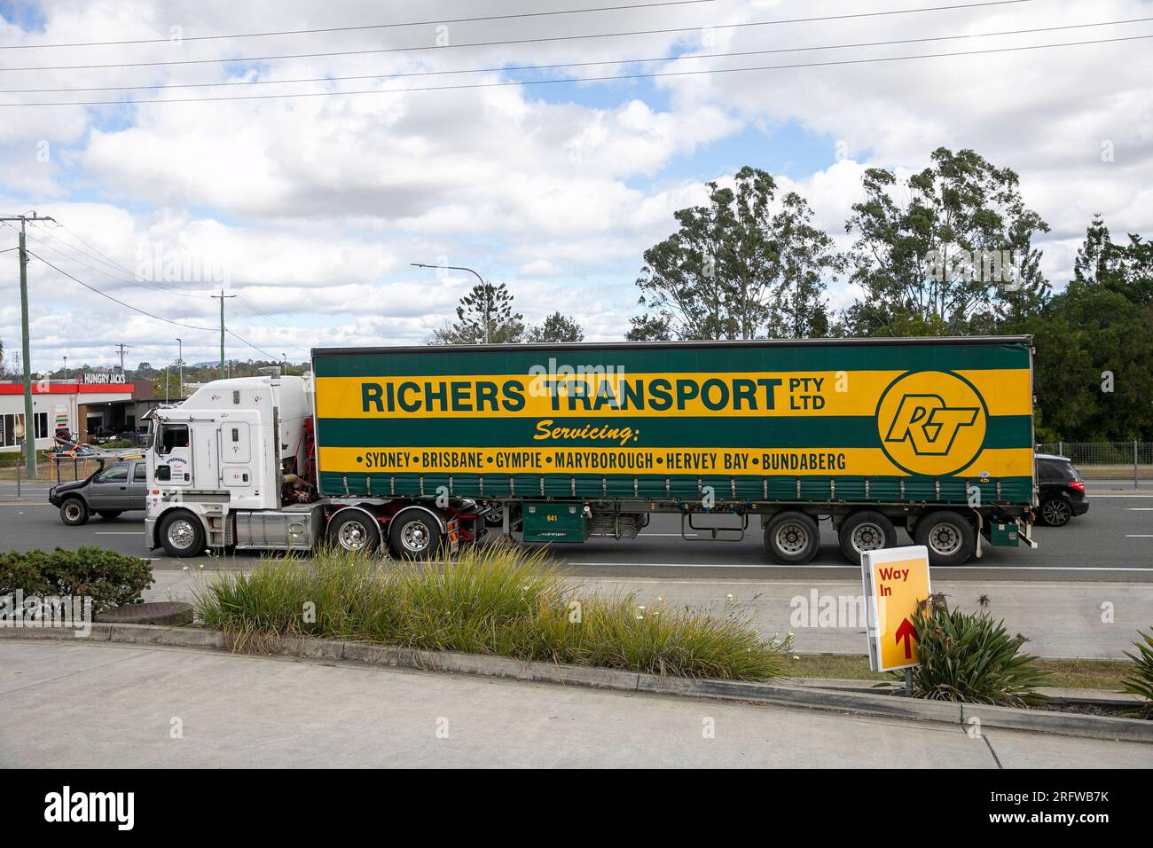 Lastkraftwagen in Queensland, Australien Stockfoto