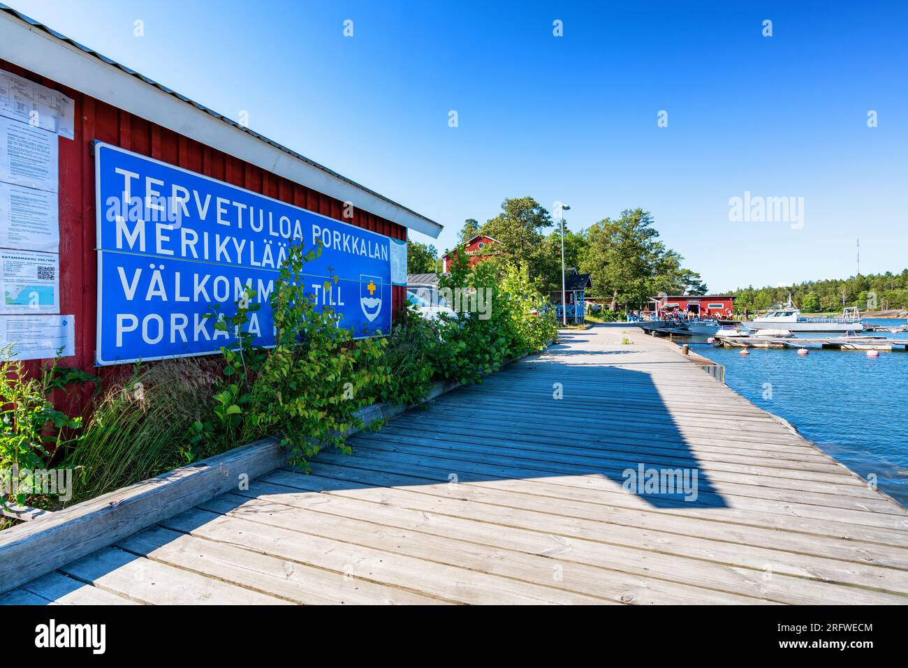 Im Hafen von Porkkala Marina, Kirkkonummi, Finnland Stockfoto