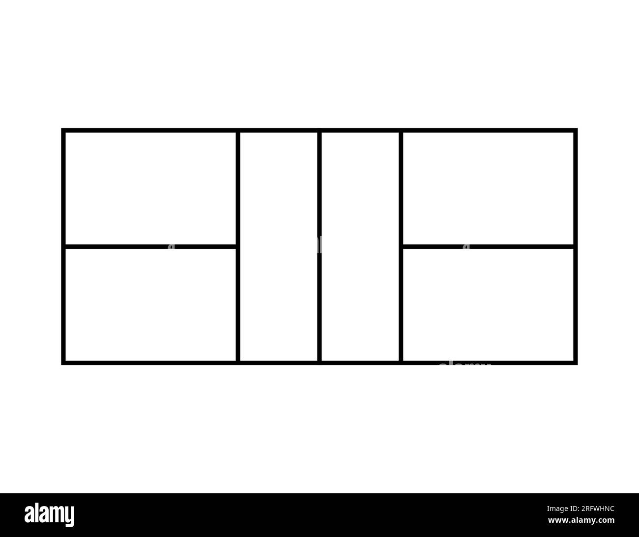 Pickleball-Schlägersport, Paddel-Symbol für den Hallenplatz, Web-Flachsymbol-Vektordarstellung. Stock Vektor