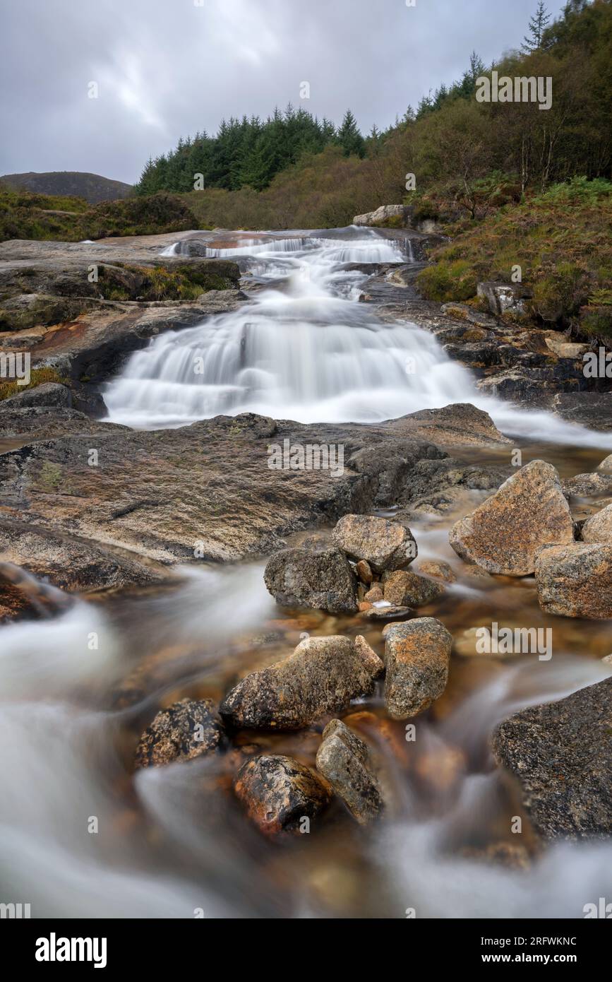 North Glen Sanox Wasserfälle, Insel Arran, Schottland Stockfoto