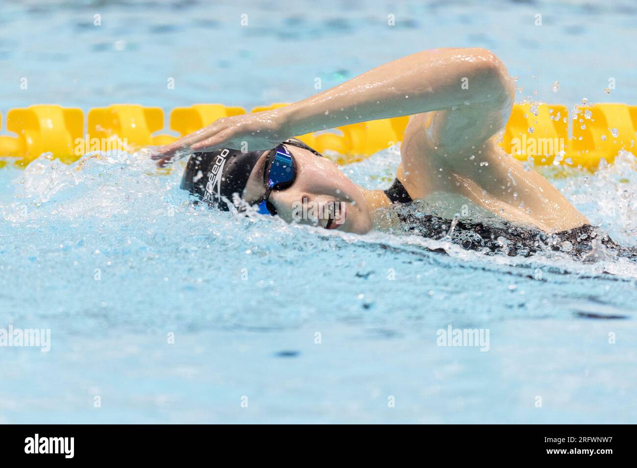 6. August 2023; Scarlett Humphrey aus Großbritannien nimmt an den 400m-Läufen der Women's Freestyle S11 an Tag 7 der World Para Swimming Championships 2023 im Manchester Aquatics Centre in Manchester Teil (Foto: Phil Bryan/Alamy Live News) Stockfoto