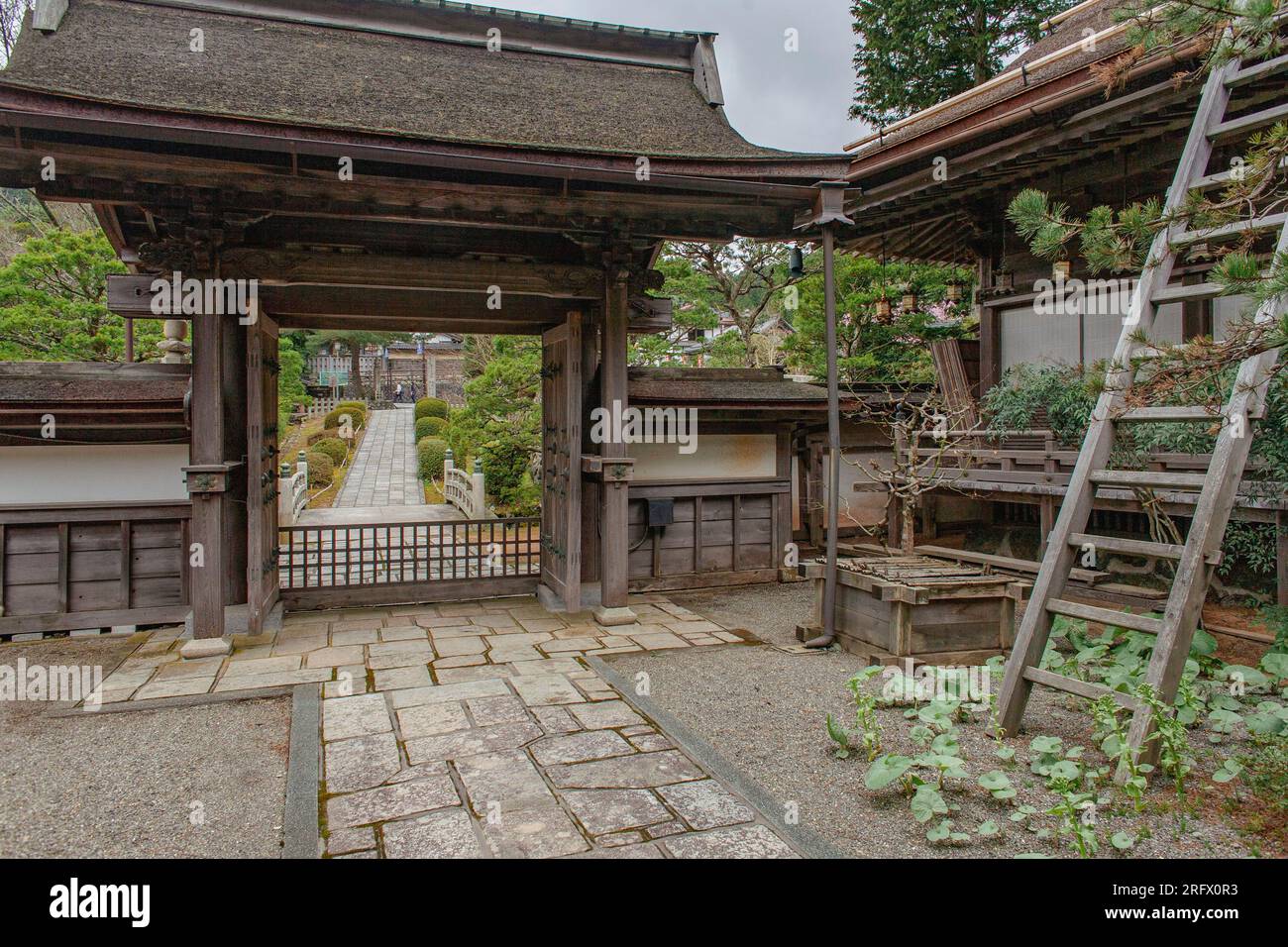 Außenansicht des Rengejoin Tempels in Koyasan, Mount Koya, Japan Stockfoto